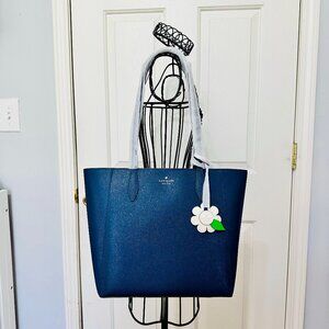 KATE SPADE NEW YORK DANA PARISIAN SAFFIANO PVC TOTE WITH DAISY BAG CHARM $359